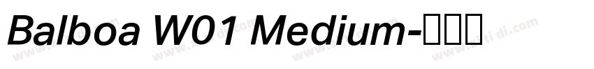 Balboa W01 Medium字体转换